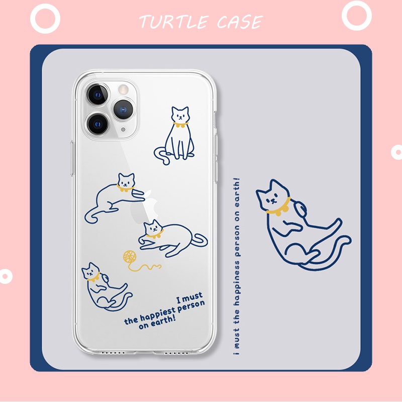Ốp lưng iphone ốp Điện Thoại Silicon Mềm Trong Suốt Hình Mèo Cho Iphone 12 11 12 12 12 Pro 12 Pro Max 11 11 Pro Max Xs Max Xr 8 Plus 7 Plus 6s 6