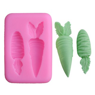 Khuôn silicon làm rau câu 4d bánh 4d mẫu củ cà rốt