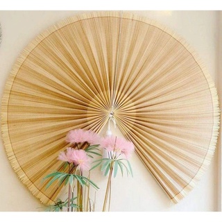 Mành tre quạt decor- Quạt lá tre/ quạt mành/quạt nan tăm decor tường - quạt mành tre