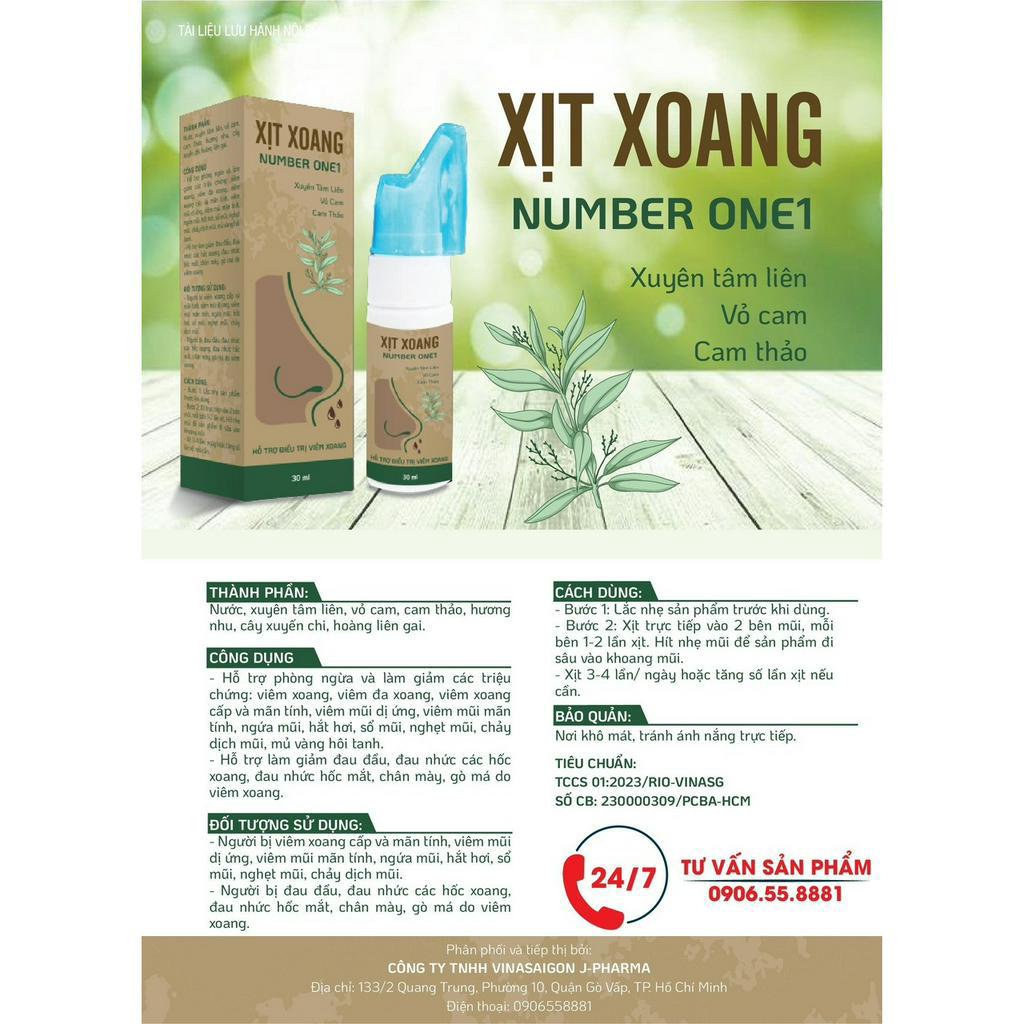 [chĩnh hãng] xit xoang number  one1