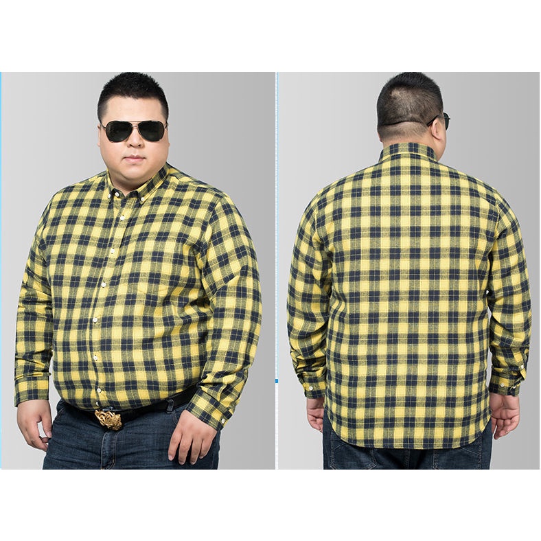 Áo Sơ Mi Nam Tay Dài Sọc Caro Size Lớn 60-175KG