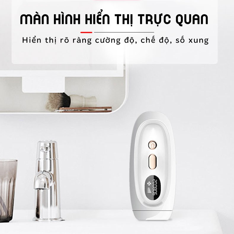 Máy Triệt Lông Mini IPL Vĩnh Viễn Cầm Tay Cá Nhân Tại Nhà, 999.000 Xung