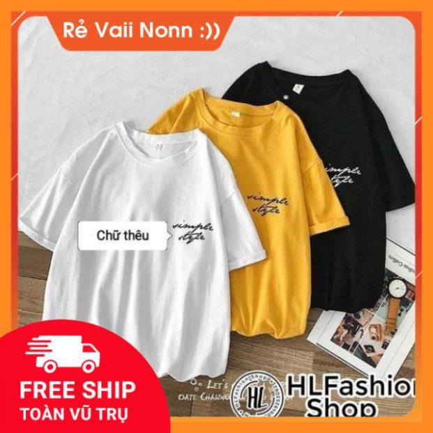Áo thun tay lỡ form rộng Simple Style cực đẹp rất đáng yêu, áo phông
