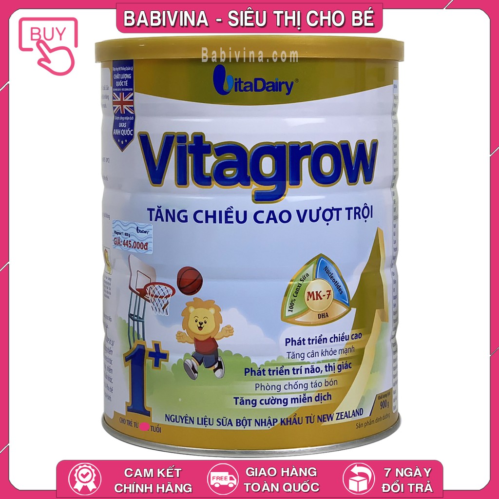 [LẺ GIÁ SỈ] Sữa Vitagrow 900g | Phát Triển Chiều Cao Tối Ưu | Mua Vitagrow Chính Hãng, Date Mới, Giá Tốt Nhất | Babivina