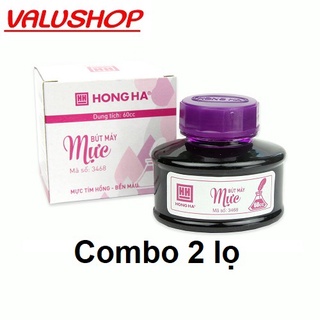 Combo 2 lọ mực bút máy Hồng Hà, chất lượng cao, bền màu