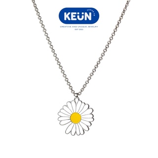 Dây chuyền bạc nam nữ, vòng cổ nam nữ hoạ tiết DAISIES thương hiệu KEUN