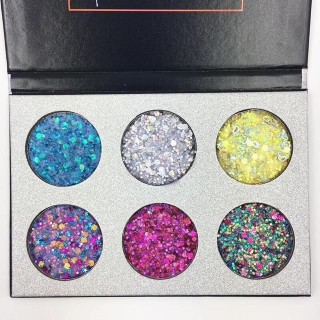 Bảng mắt kim tuyến hình 6 màu Beauty Glazed