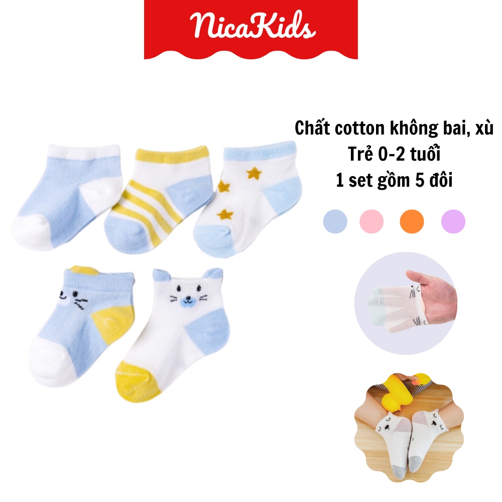 Set 5 đôi tất Kid Sock điều hòa cho bé