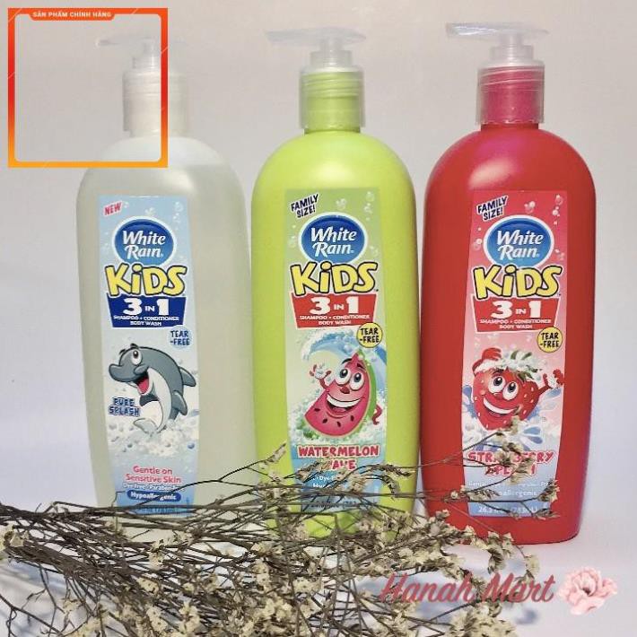 Sữa tắm trẻ em White Rain Kids 3in1 783ml của Mỹ