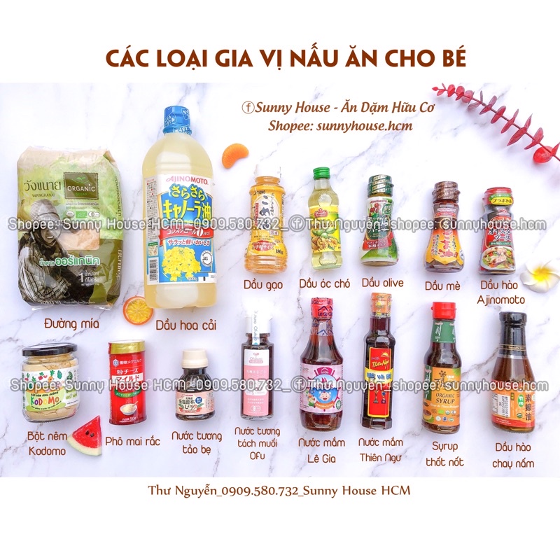 Các Loại Gia Vị Cho Bé Ăn Dặm Từ 6m+