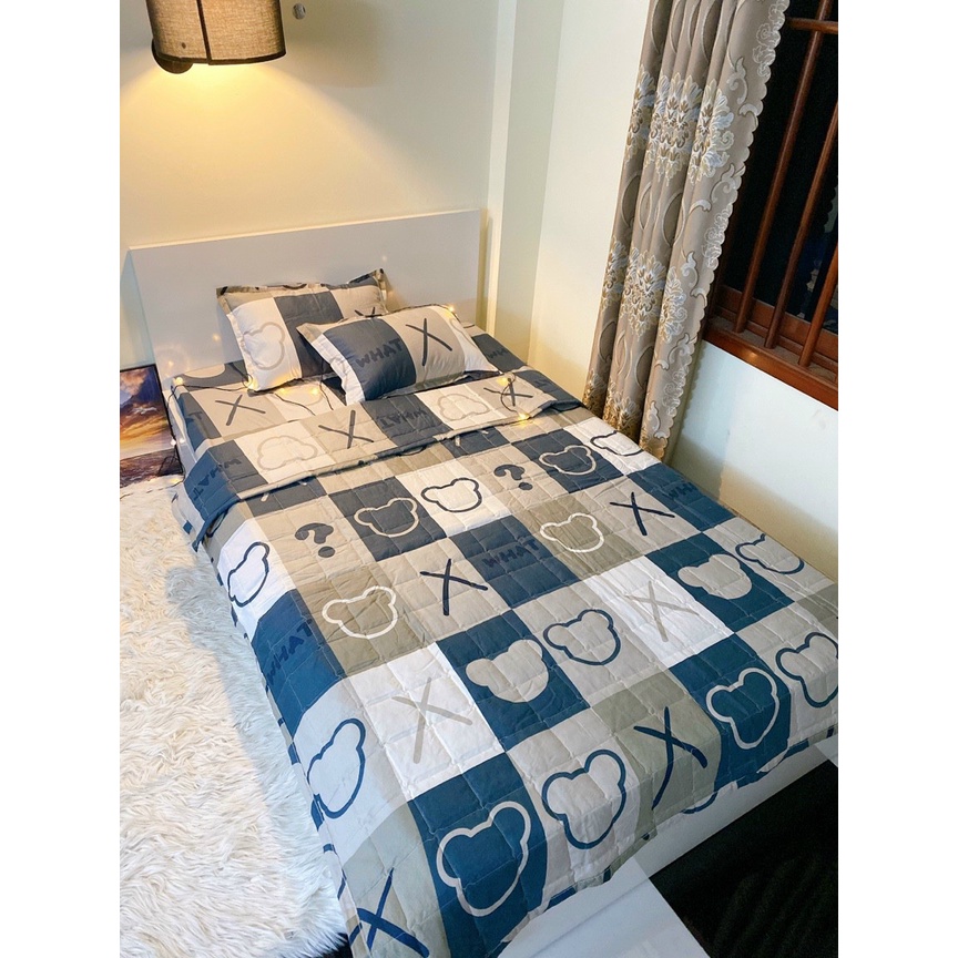 Chăn hè cotton poly Emmibedding Store gấu X