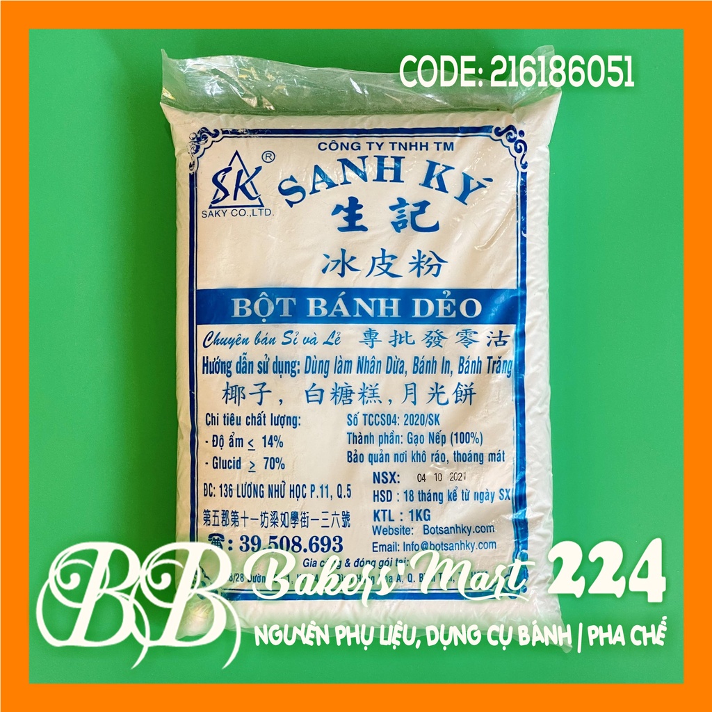 Bột bánh dẻo XANH Sanh Ký - 1KG