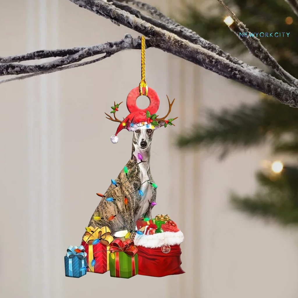Chú Chó Gỗ Treo Trang Trí Giáng Sinh