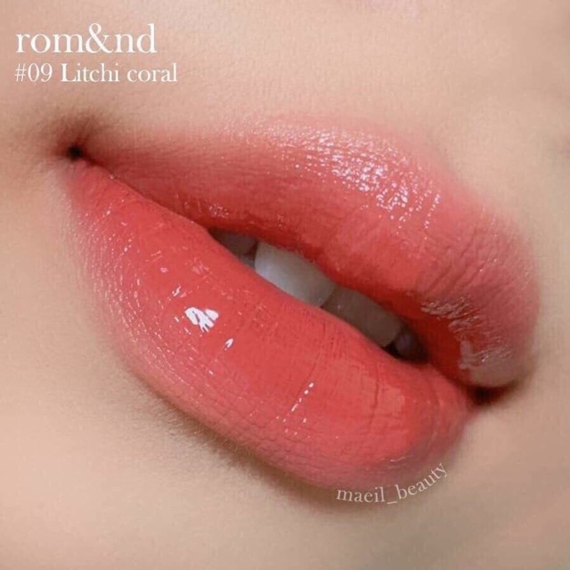 Son Tint Bóng Romand Juicy Lasting Tint #09 LITCHI CORAL