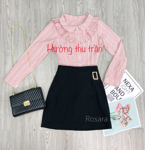 Chân váy chữ a dáng ngắn phối tà che bụng | BigBuy360 - bigbuy360.vn