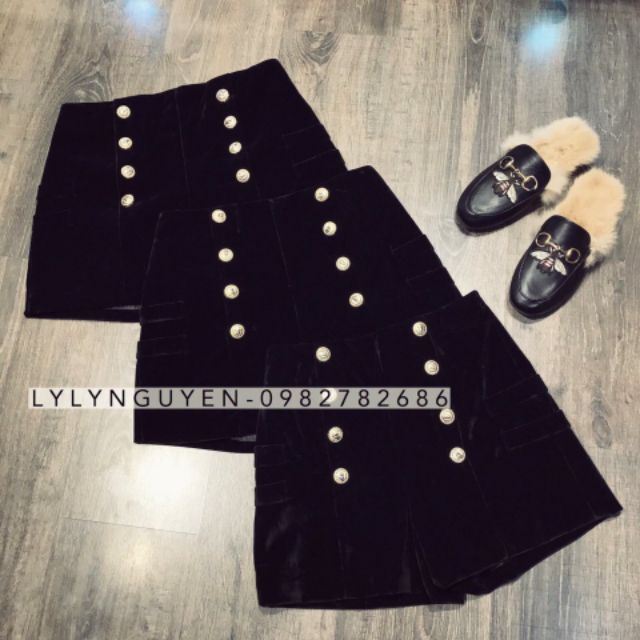 Quần short nhung khuy siêu đẹp
