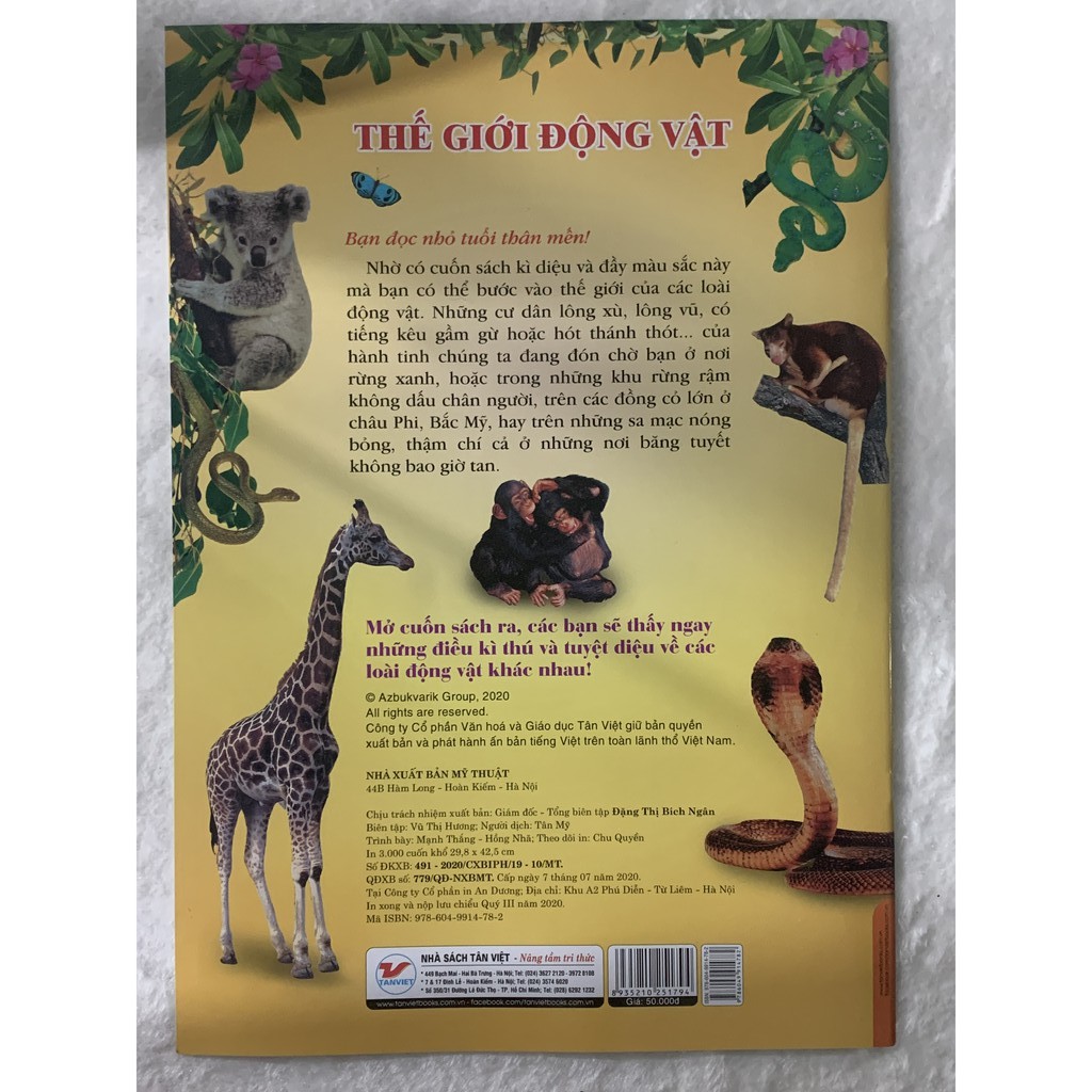 Sách - Quyển Tranh - Thế Giới Động Vật