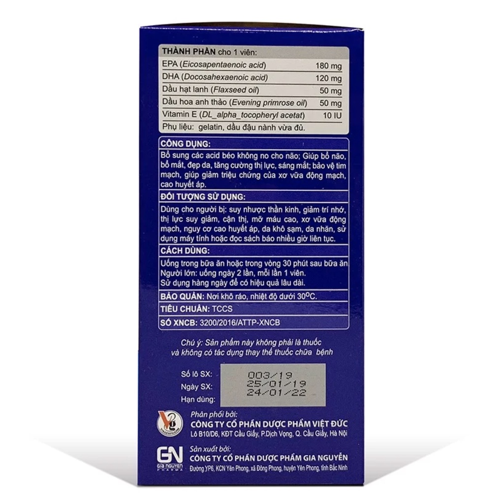 Viên uống dầu cá Omega 369 Alaska – Hỗ trợ tăng cường thị lực cho người lớn và trẻ nhỏ
