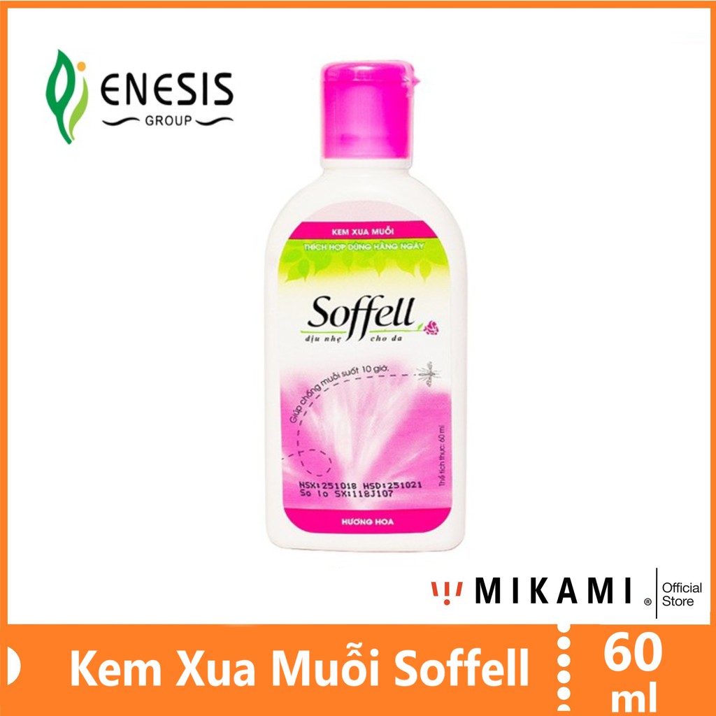 Kem Chống Muỗi Hương Hoa Soffell Xuất Xứ Indonesia 60Ml| - Hương Hoa 80Ml