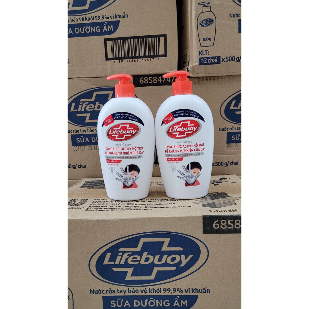 Nước rửa tay Lifebuoy dạng chai tiện dụng