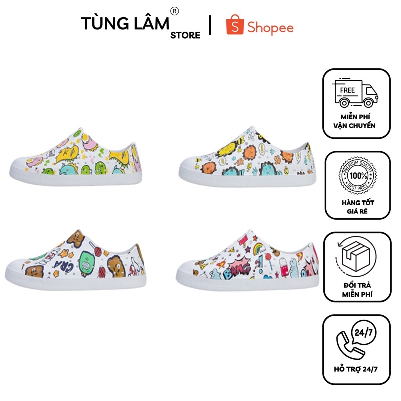 Giày nhựa WNC NATIVE cho bé đi mùa hè , du lịch chất liệu siêu nhẹ thời trang freeship