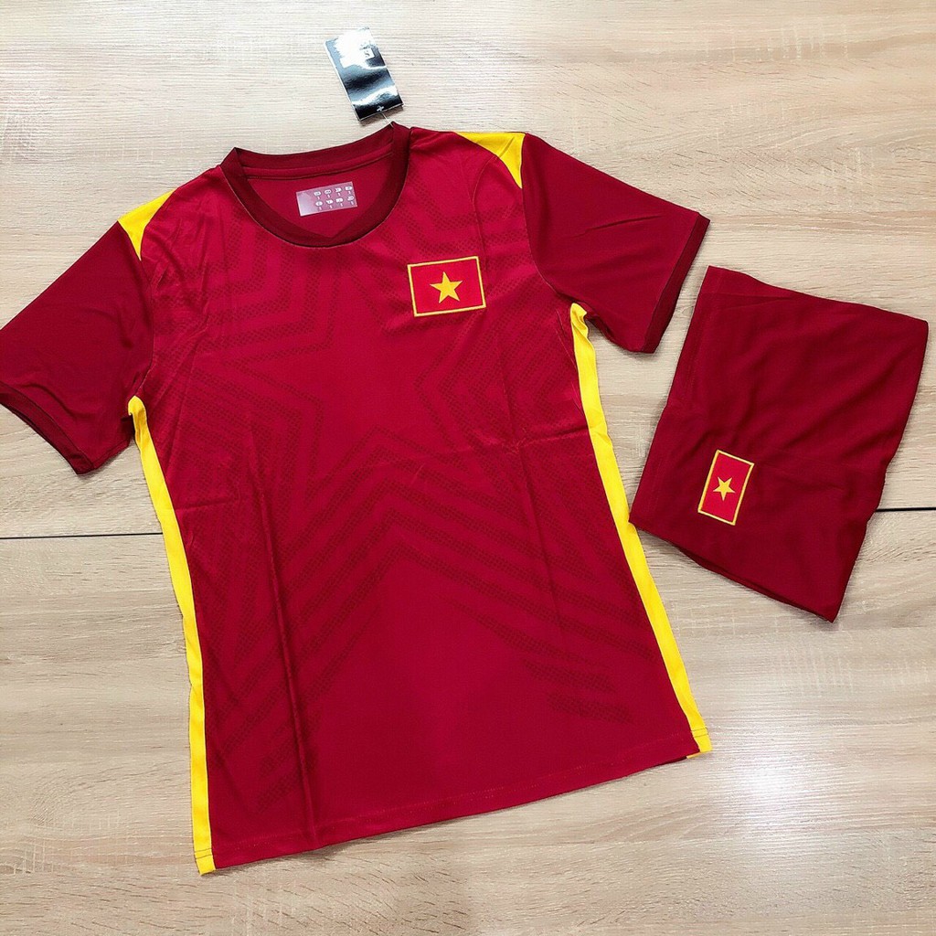 Áo Bóng Đá Việt Nam 2021 Mới Nhất Đẹp Mặc Mát Màu Vải Thái Màu Đỏ - Áo Đá Banh ĐÀM SPORT