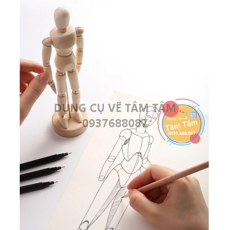 [ TÂM TÂM ]-Người gỗ, Hình nhân tạo dáng-