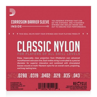 Dây guitar classic D’addario EJ 27N (cỡ 28-43)