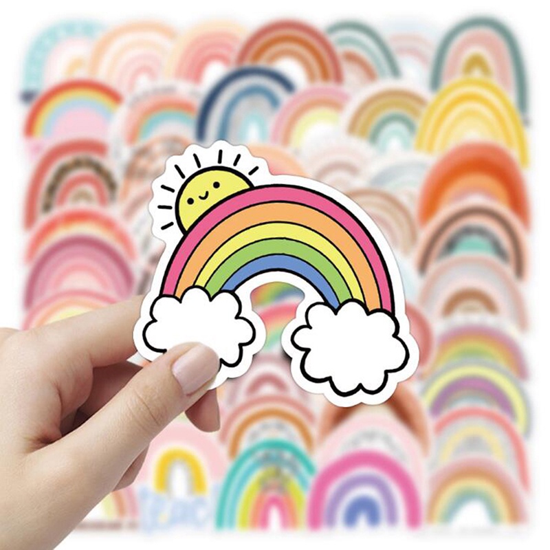 [proflyVN]50Pcs/Set Rainbow Bridge Small Fresh Graffiti Stickers Luggage Computer Stickers