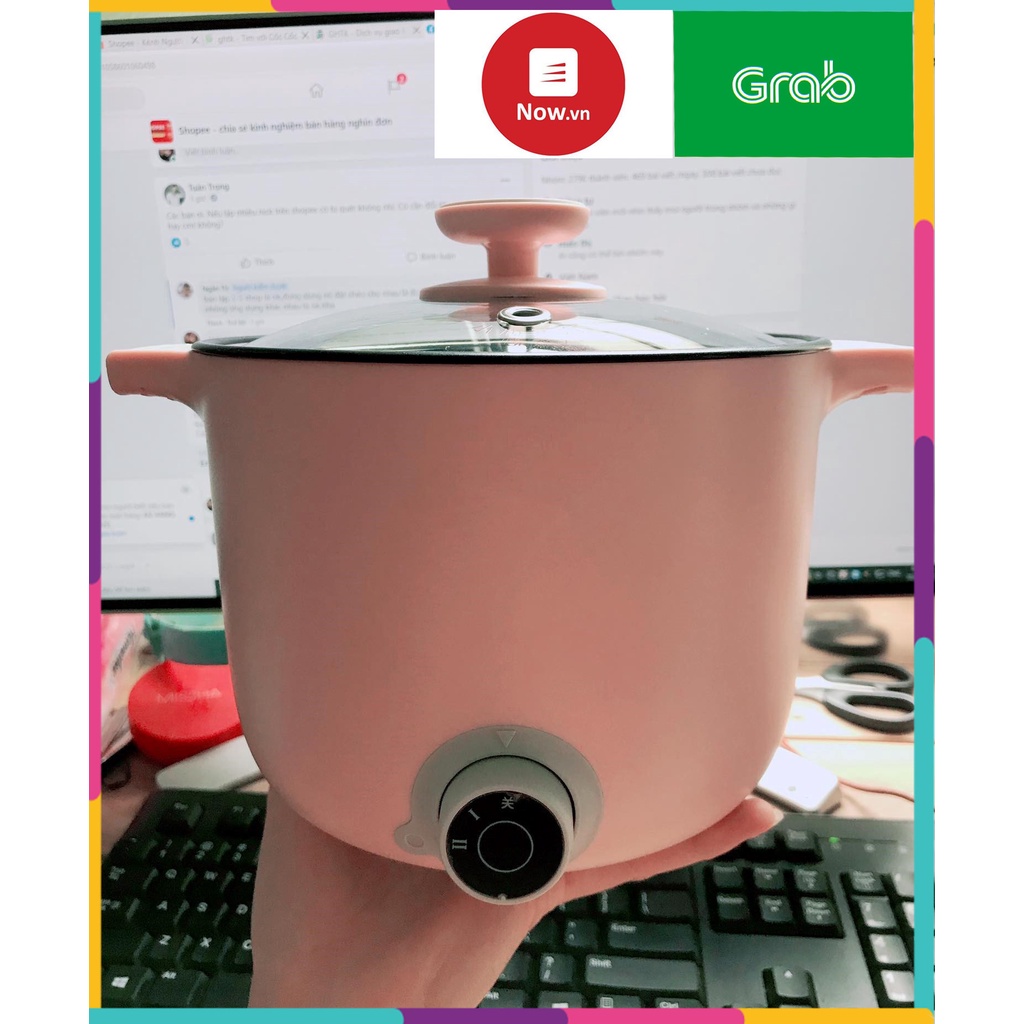 nồi đa năng dung tích 1,5L chống dính tiện lợi nấu đồ ăn siêu nhanh