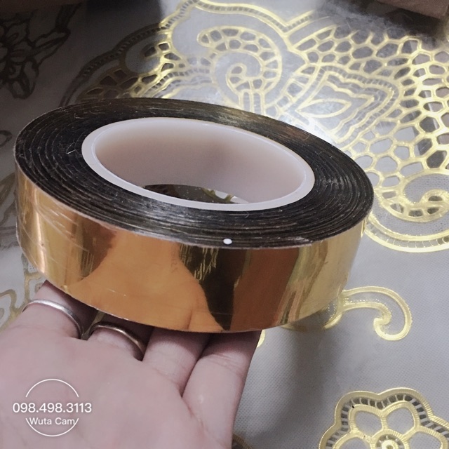 Băng keo vàng tráng gương bản 5cm và 3cm