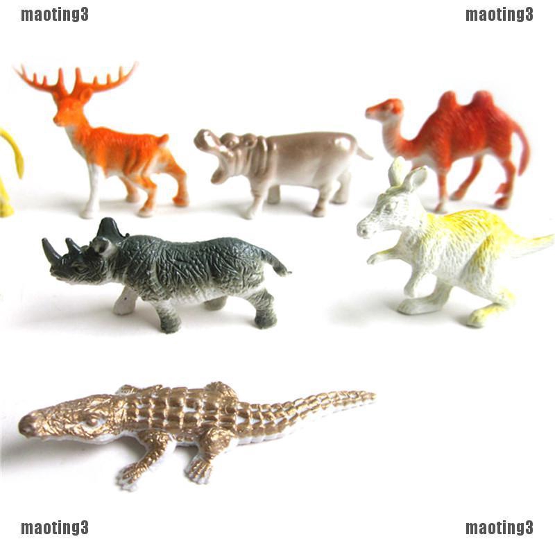 Bộ mô hình đồ chơi hình động vật trong sở thú bằng nhựa (8 con)