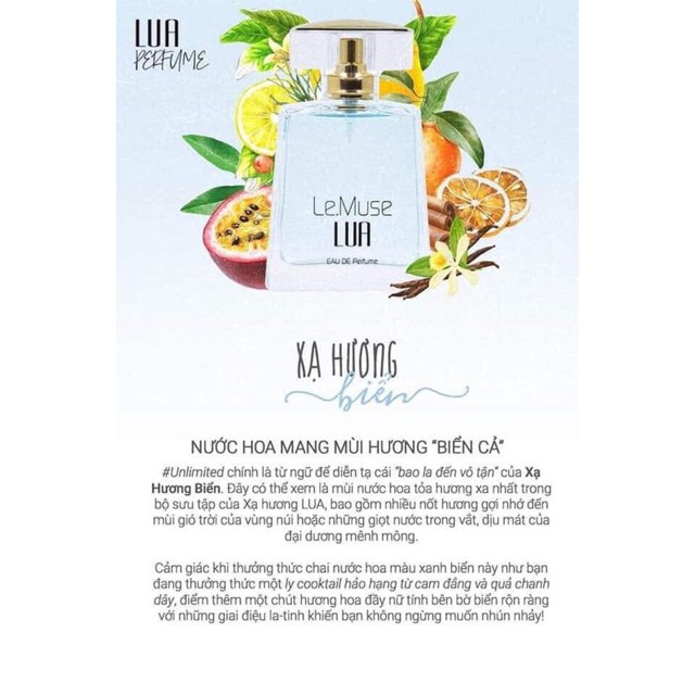 [ Chính Hãng 100% ] Nước Hoa Lụa Xạ Hương Biển 50ml