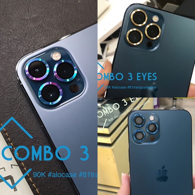 Bảo vệ camera từng mắt cho iP 14promax/14pro/13/ 13 P ro/ 13 mini /12 pro max,11 Pro max