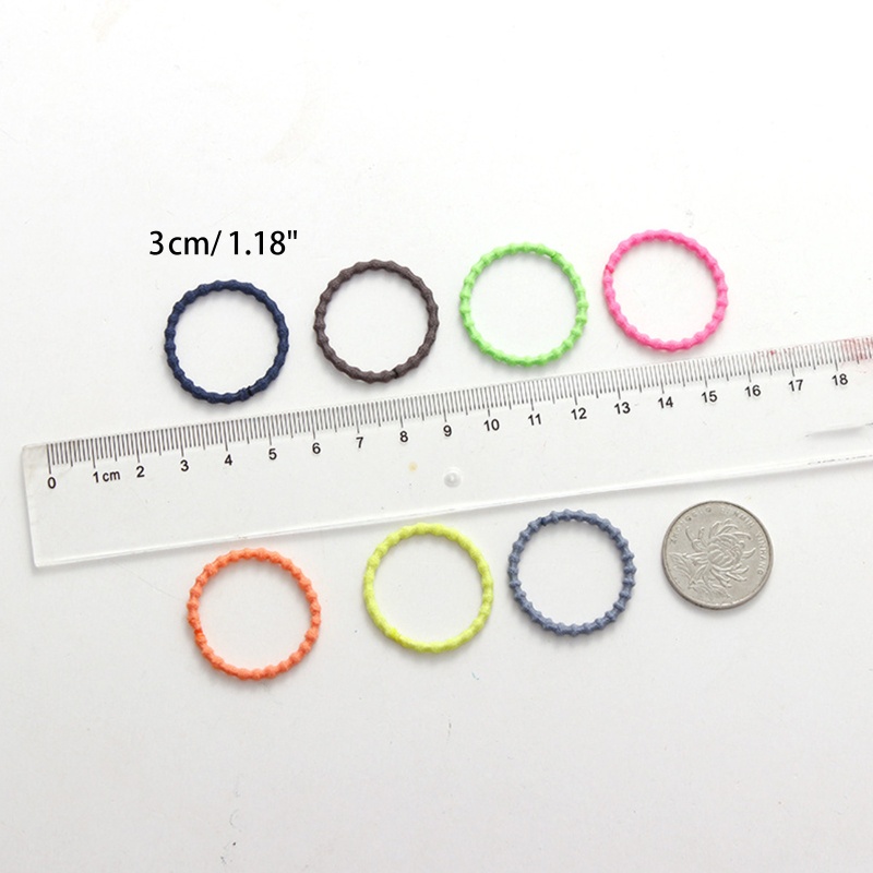 Bộ 50 Dây Cột Tóc Co Giãn Không Kim Loại