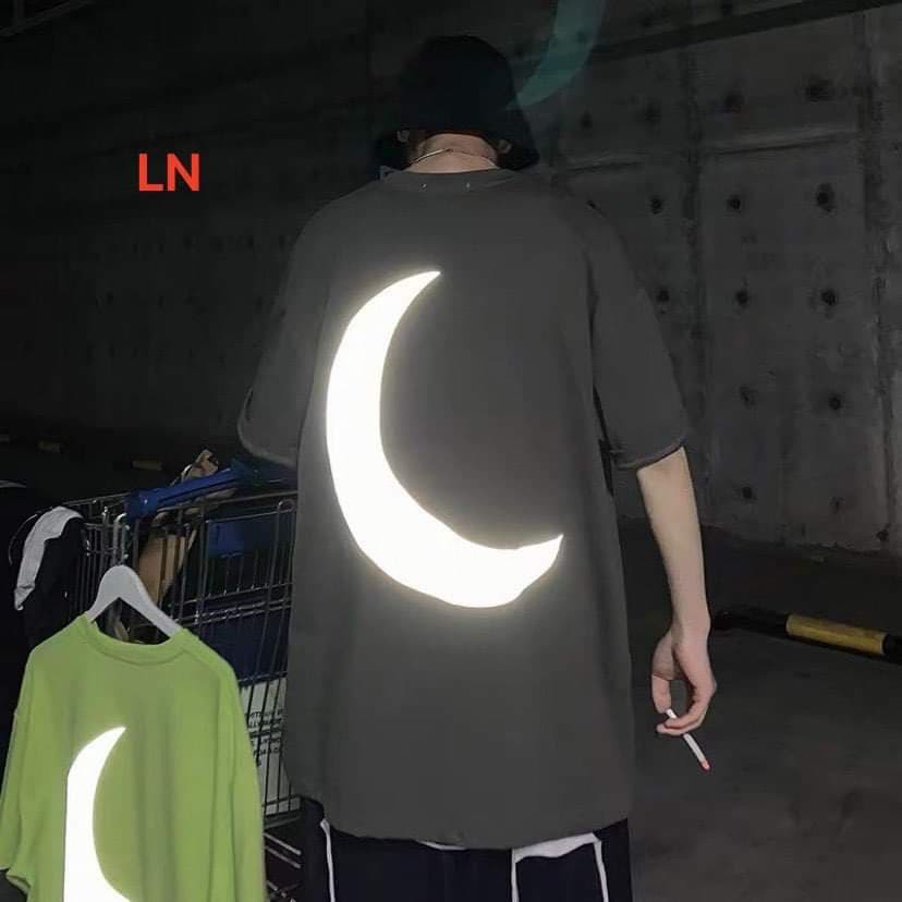Áo phông phản quang cotton họa tiết vầng trăng khuyết