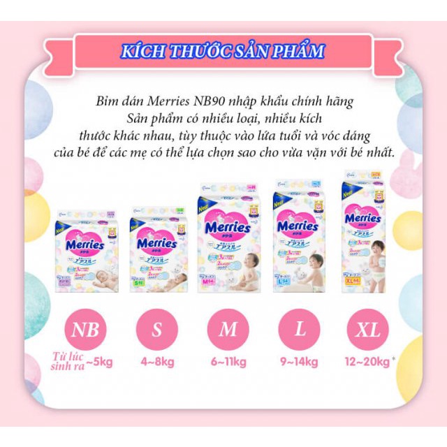 [TB]Tã Dán/ Quần Merries Cộng Miếng Nội Địa Nhật