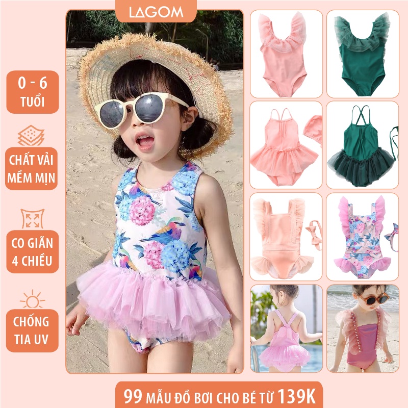 Đồ Bơi Cho Bé Gái Xuất Dư | Đồ Bơi Trẻ Em 1-6 Tuổi | Áo Bơi Bé Gái