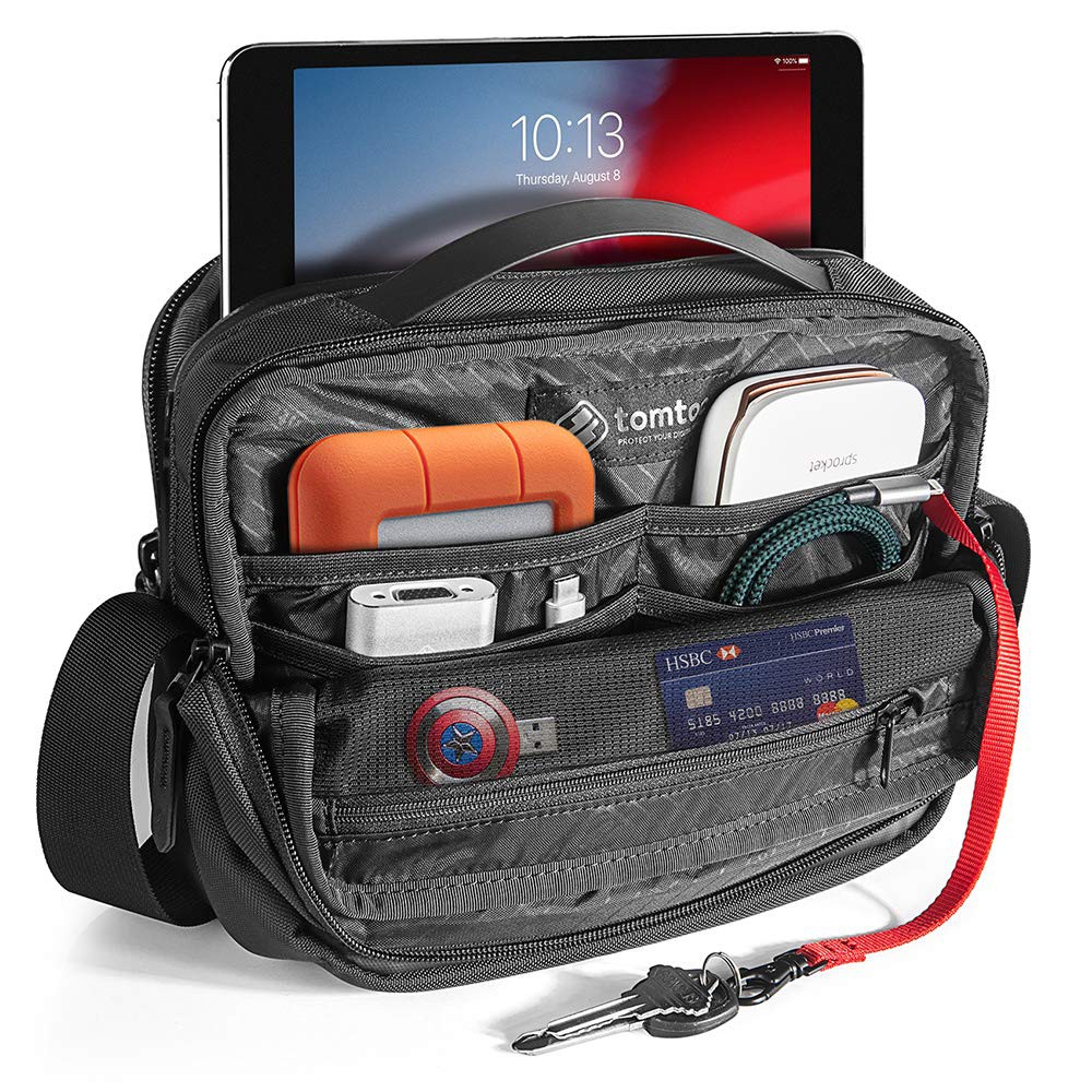 TÚI ĐEO ĐA NĂNG TOMTOC (USA) CROSSBODY FOR TECH ACCESSORIES AND IPAD 10.5/PRO 11INCH/TABLET/NOTEBOOK 11INCH - H02