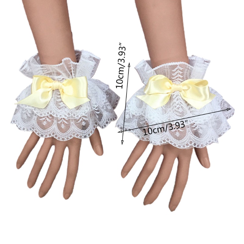 Vòng Đeo Tay Phối Ren Nơ Nhiều Màu Hóa Trang Cô Hầu Gái Phong Cách Lolita Nhật Bản