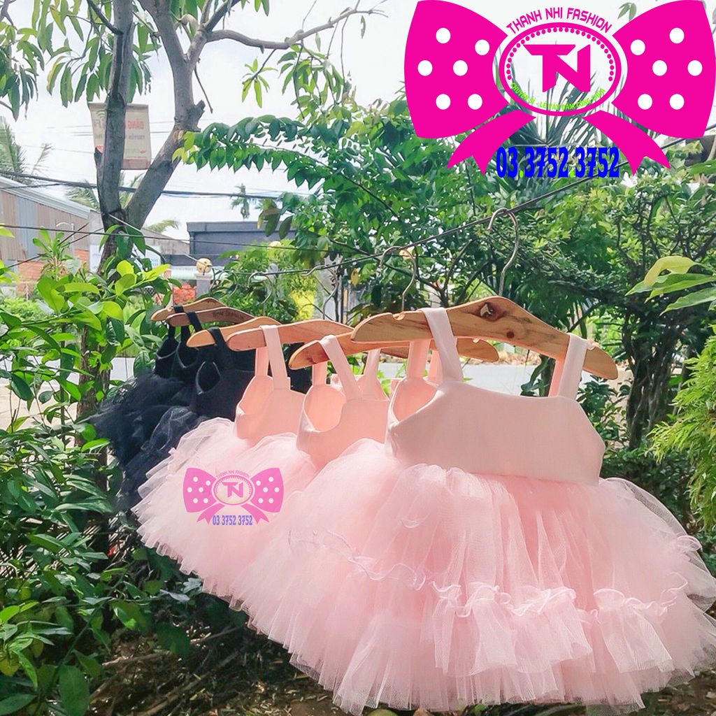 Váy bé gái thun Poly và lưới cao cấp nhiều màu - Váy Công Chúa TN3422004