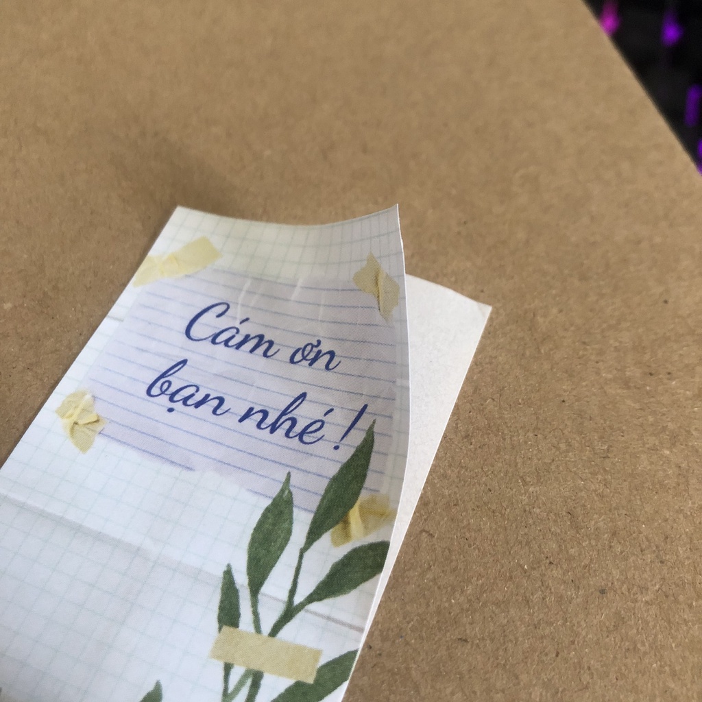 NHÃN DÁN Xấp 95-100 sticker cám ơn dán hộp đóng gói, mẫu mã sáng tạo độc đáo, hợp trend dành riêng cho shop bán hàng