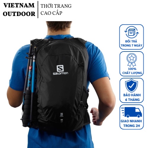 Balo Du Lịch Phượt Trekking Salomon Trail Blazer 20 Backpack Hiking Nam Nữ Đi Phượt Có Thể Gấp Gọn