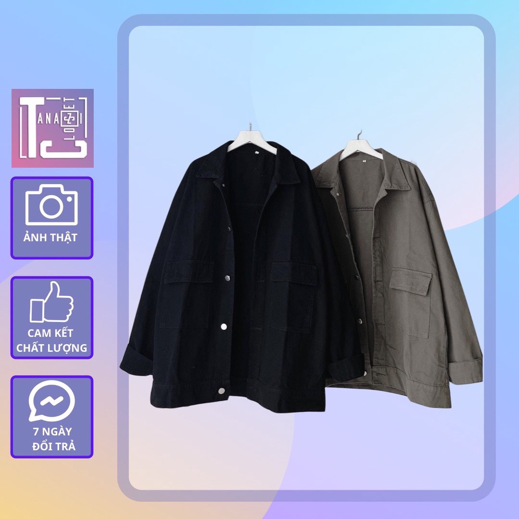 Áo khoác kaki trơn vải mỏng (ảnh thật tại shop) Tanazi Closet