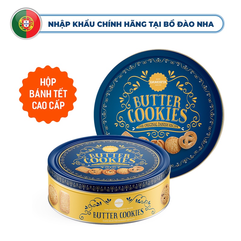 Hộp bánh qui bơ vị truyền thống Danesita 454g, Xuất xứ Bồ Đào Nha