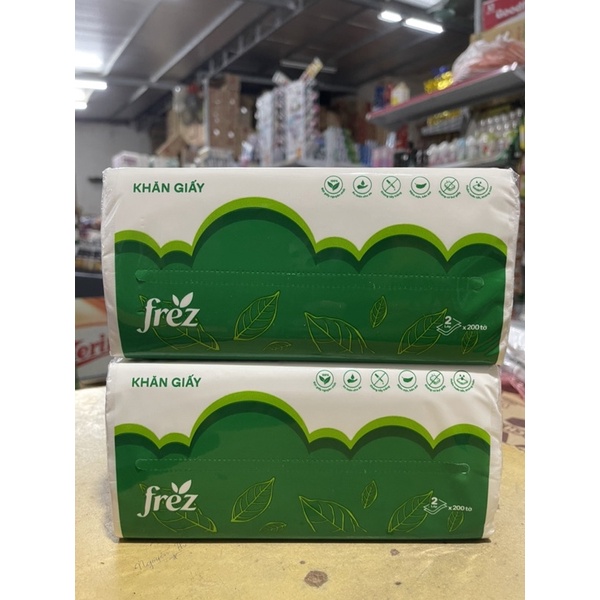 Giấy rút không bụi Frez gói 200 tờ siêu dai không bị mủn khi nhúng nước