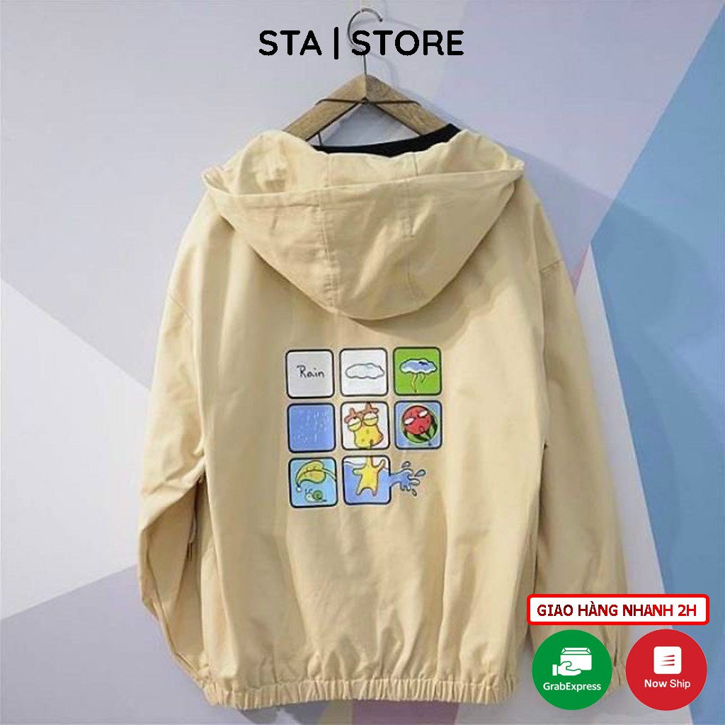 Áo Khoác dù in hình stickers ❤️ Áo khoác unisex ❤️ Áo khoác dù form 65kg đổ lại hàng siêu đẹp 💙MS23 | BigBuy360 - bigbuy360.vn