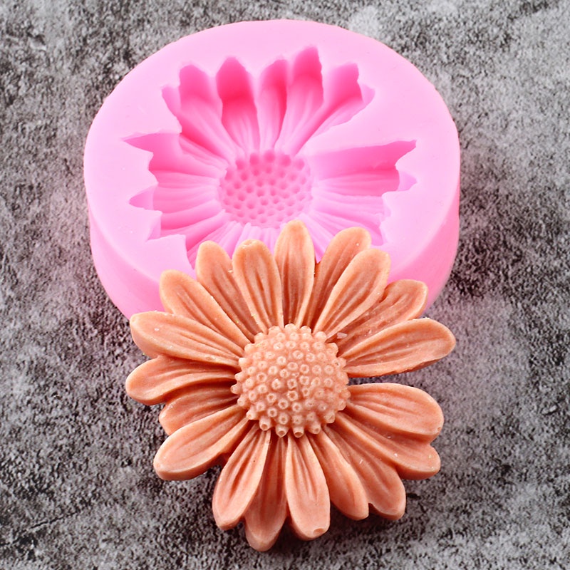 Khuôn Silicone Làm Bánh Kẹo Hình Hoa Cúc / Hoa Mẫu Đơn / Hoa Mẫu Đơn Xinh Xắn