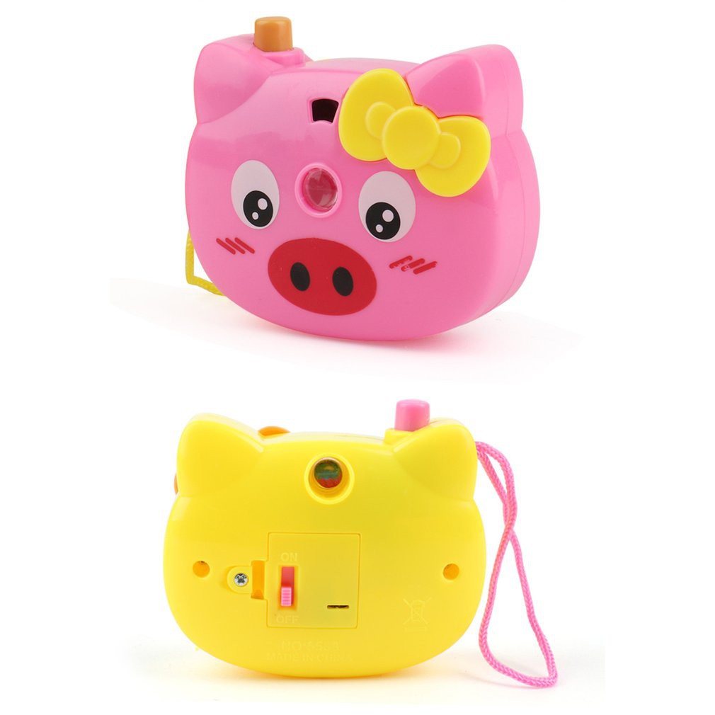 Máy ảnh chiếu hình kiểu dáng động vật có đèn chiếu trong bóng tối cho bé