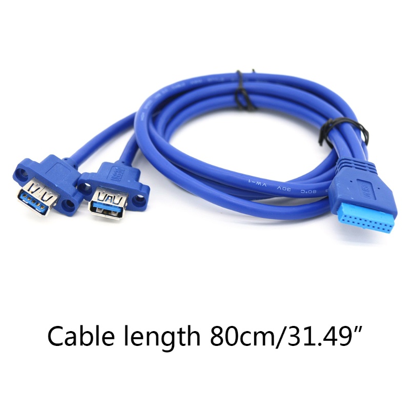 Dây cáp mở rộng bo mạch chủ Wond 20Pin sang Usb 3.0 5Gbps 31.5in